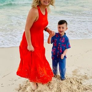 Maxi Dress, J.Crew, Size XS, Poppy Red/Orange